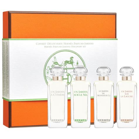 hermes mini jardin fragrance discovery set|hermes gardens perfume set.